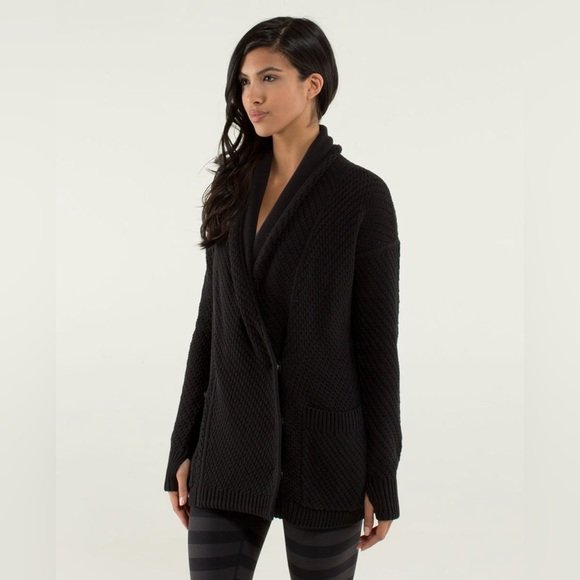 lululemon athletica Sweaters - Lululemon Post Practice Cardi Oversized Shawl Cardigan Estimated Size L (10-12)